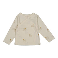 Studio Boheme Off White Ourson Print Lou Wrap Top