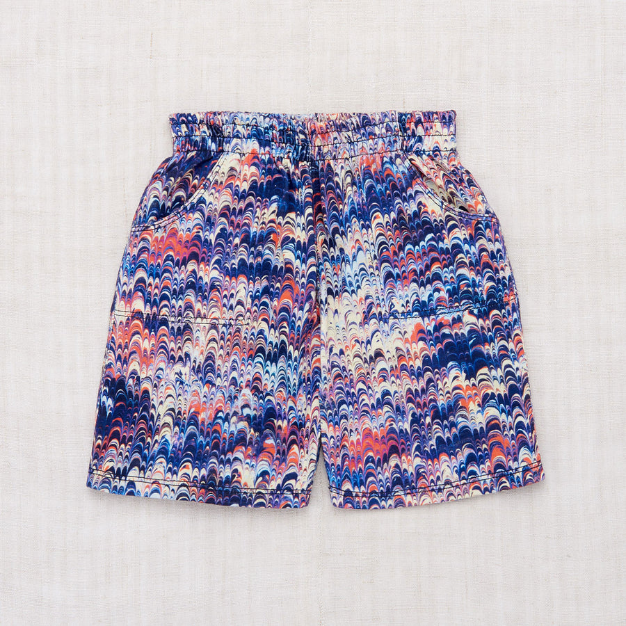 Misha and Puff Maritime Blue Marble Camp Shorts