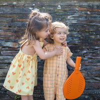 Piupiuchick Yellow Hearts Allover Sleeveless Dress