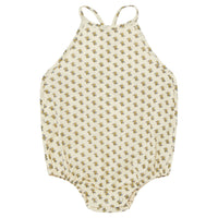 Caramel rompers Caramel Posy Dot Print Lavendula Romper + Bonnet