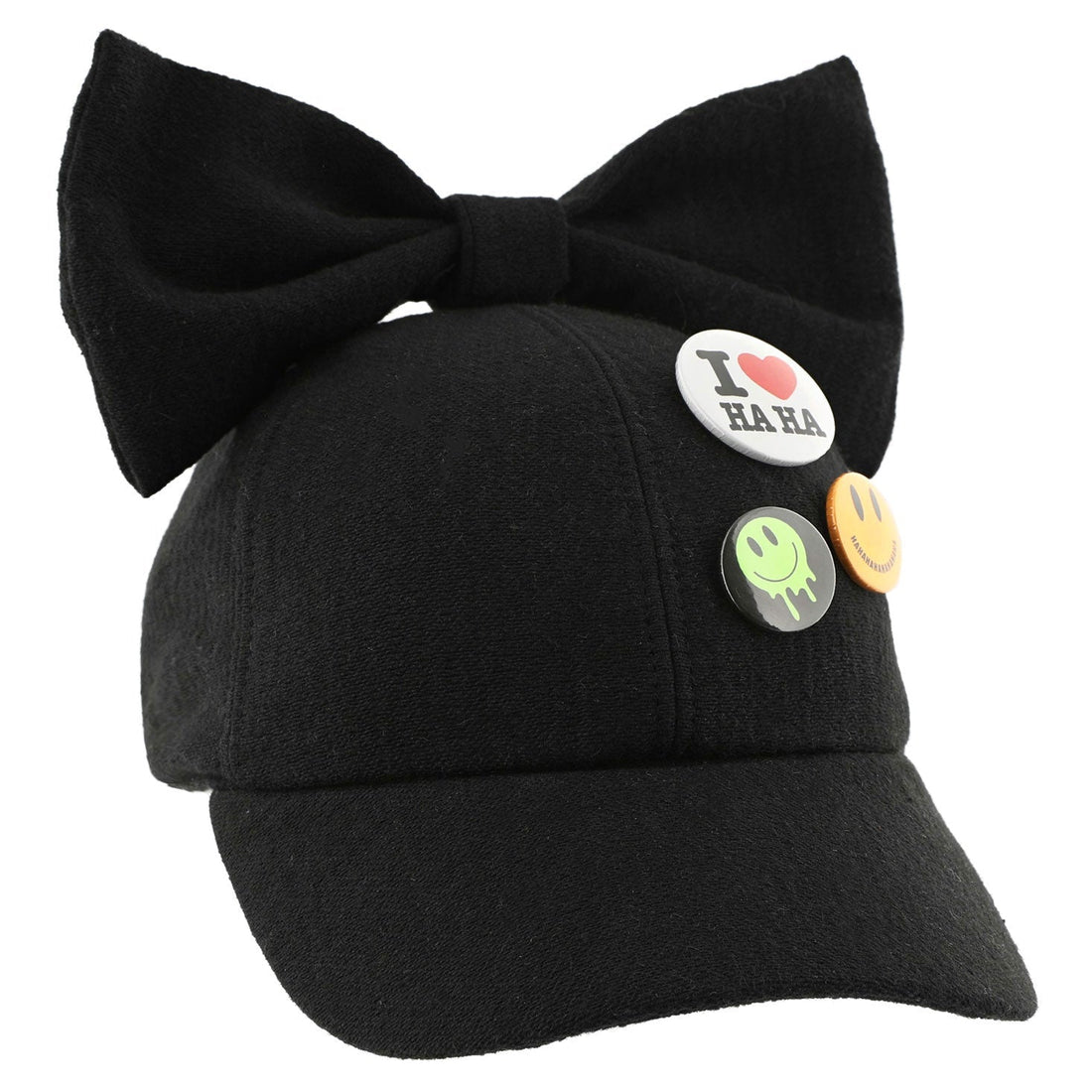 Caroline Bosmans accessories Caroline Bosmans Black Pin Bow Cap