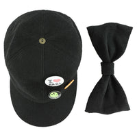 Caroline Bosmans accessories Caroline Bosmans Black Pin Bow Cap