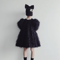Caroline Bosmans accessories Caroline Bosmans Black Pin Bow Cap