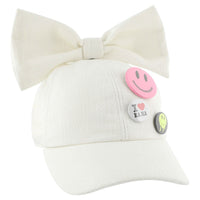 Caroline Bosmans accessories Caroline Bosmans White Pin Bow Cap