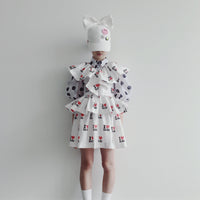 Caroline Bosmans accessories Caroline Bosmans White Pin Bow Cap
