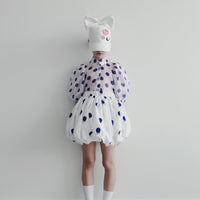 Caroline Bosmans bottoms Caroline Bosmans Drippy Blue Bubble Skirt