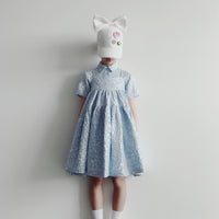 Caroline Bosmans dresses Caroline Bosmans Flower Blue High Cut Tiered Jumper