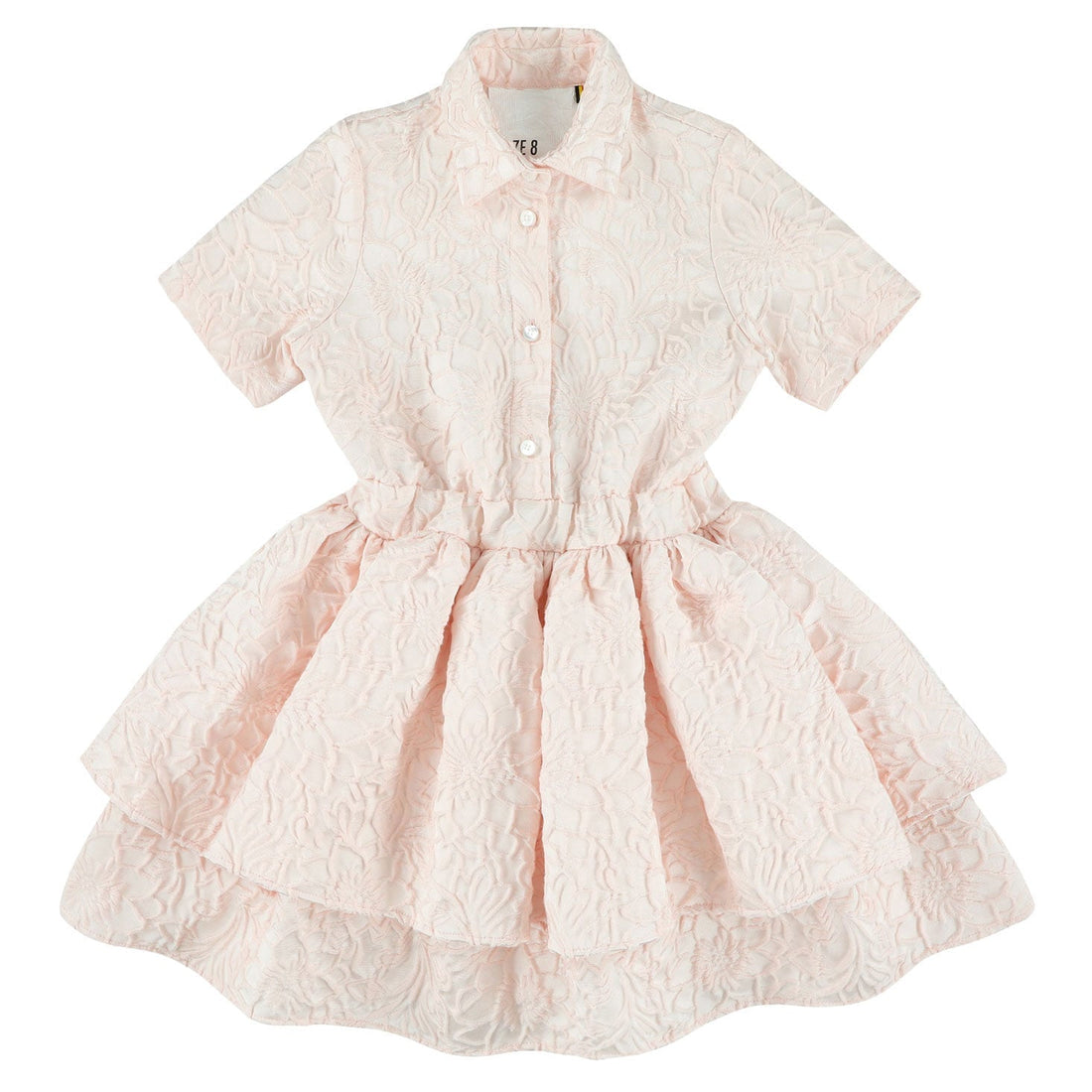 Caroline Bosmans dresses Caroline Bosmans Flower Pink Collared Dress