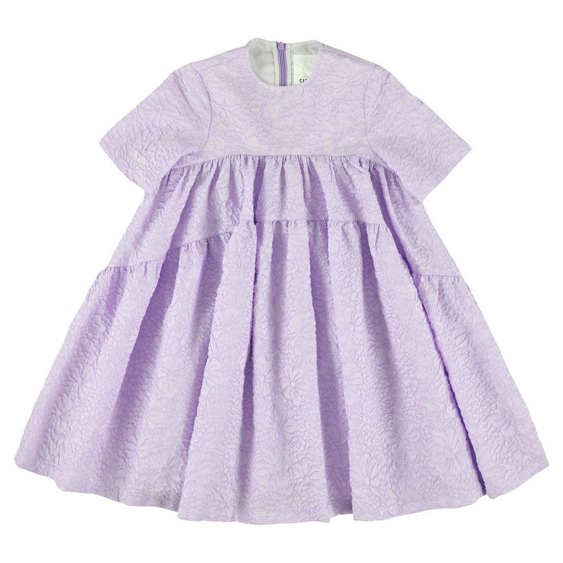 Caroline Bosmans dresses Caroline Bosmans Flower Soft Purple High Cut Tiered Dress