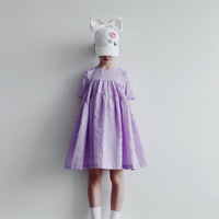 Caroline Bosmans dresses Caroline Bosmans Flower Soft Purple High Cut Tiered Dress