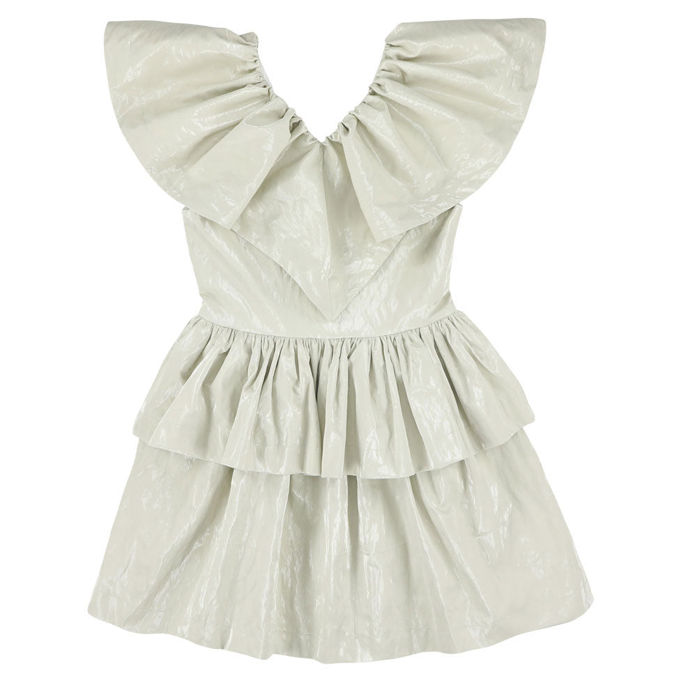 Caroline Bosmans dresses Caroline Bosmans Glossy Natural Peplum Dress