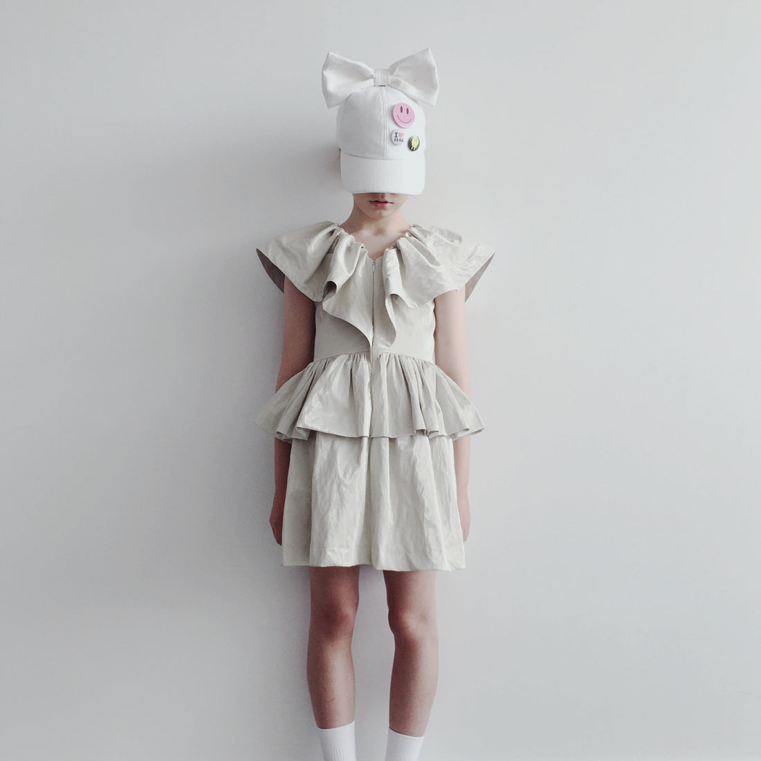 Caroline Bosmans dresses Caroline Bosmans Glossy Natural Peplum Dress