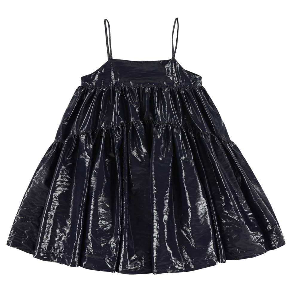 Caroline Bosmans dresses Caroline Bosmans Glossy Navy High Cut Tiered Jumper