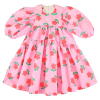 Caroline Bosmans dresses Caroline Bosmans Haha Flower High Cut Bubble Sleeve Tiered Dress