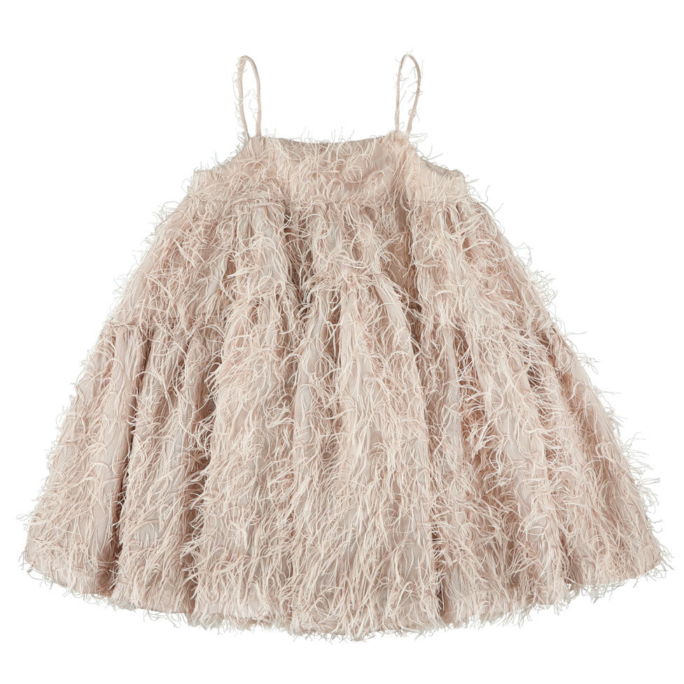 Caroline Bosmans dresses Caroline Bosmans Hairy Pink High Cut Tiered Jumper