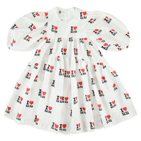 Caroline Bosmans dresses Caroline Bosmans I Love Haha Natural High Cut Bubble Sleeve Tiered Dress