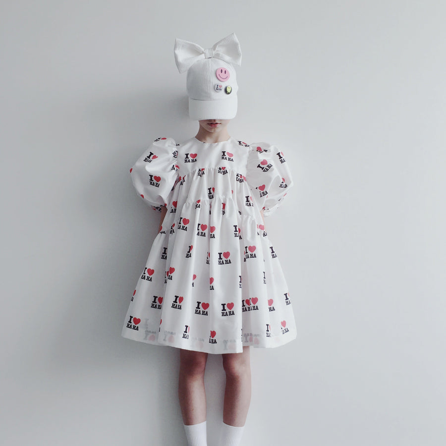 Caroline Bosmans I Love Haha Natural High Cut Bubble Sleeve Tiered
