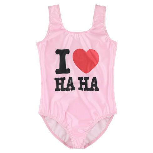 Caroline Bosmans swim Caroline Bosmans I Love Haha Pink Swimsuit