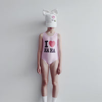 Caroline Bosmans swim Caroline Bosmans I Love Haha Pink Swimsuit
