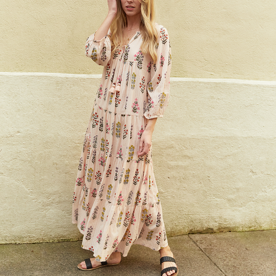 Pink Chicken Cloud Pink Field Floral Indira Dress