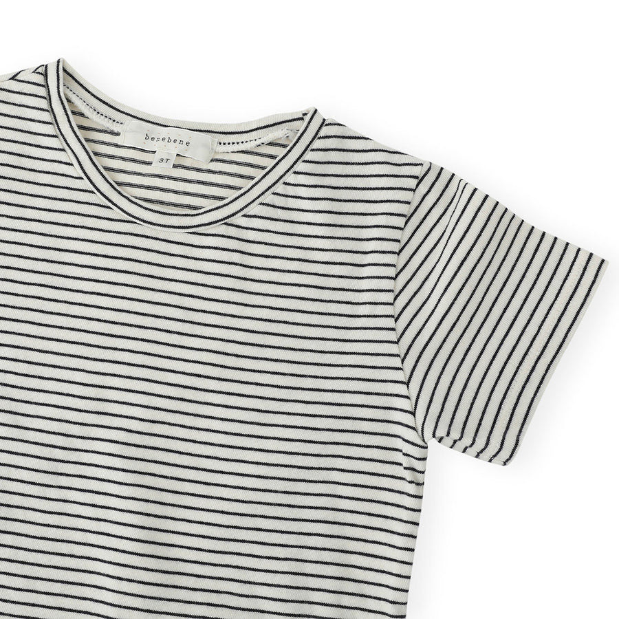 Bene Bene Navy Mini Stripe Dust Tee