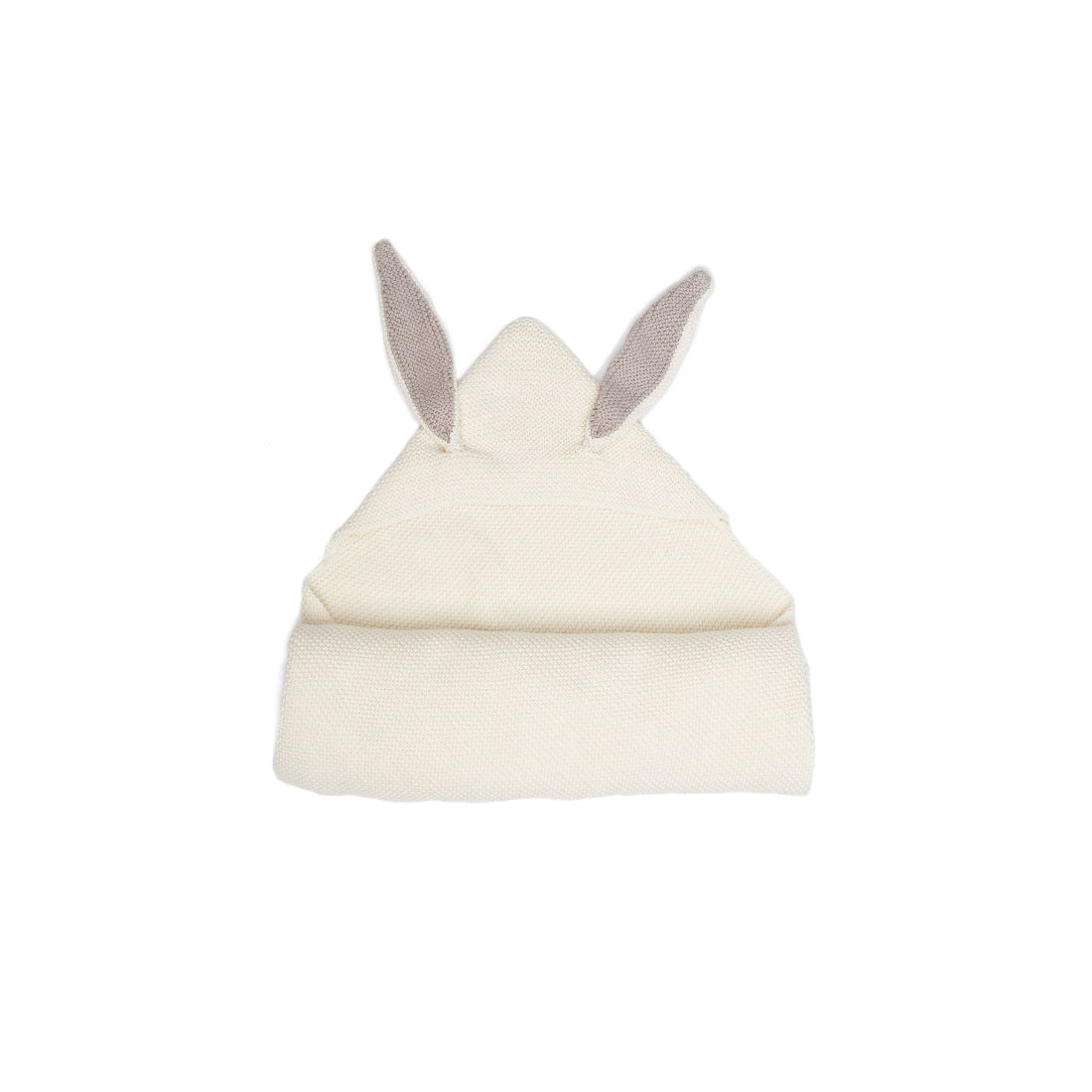 Oeuf White Knit Bunny Blanket