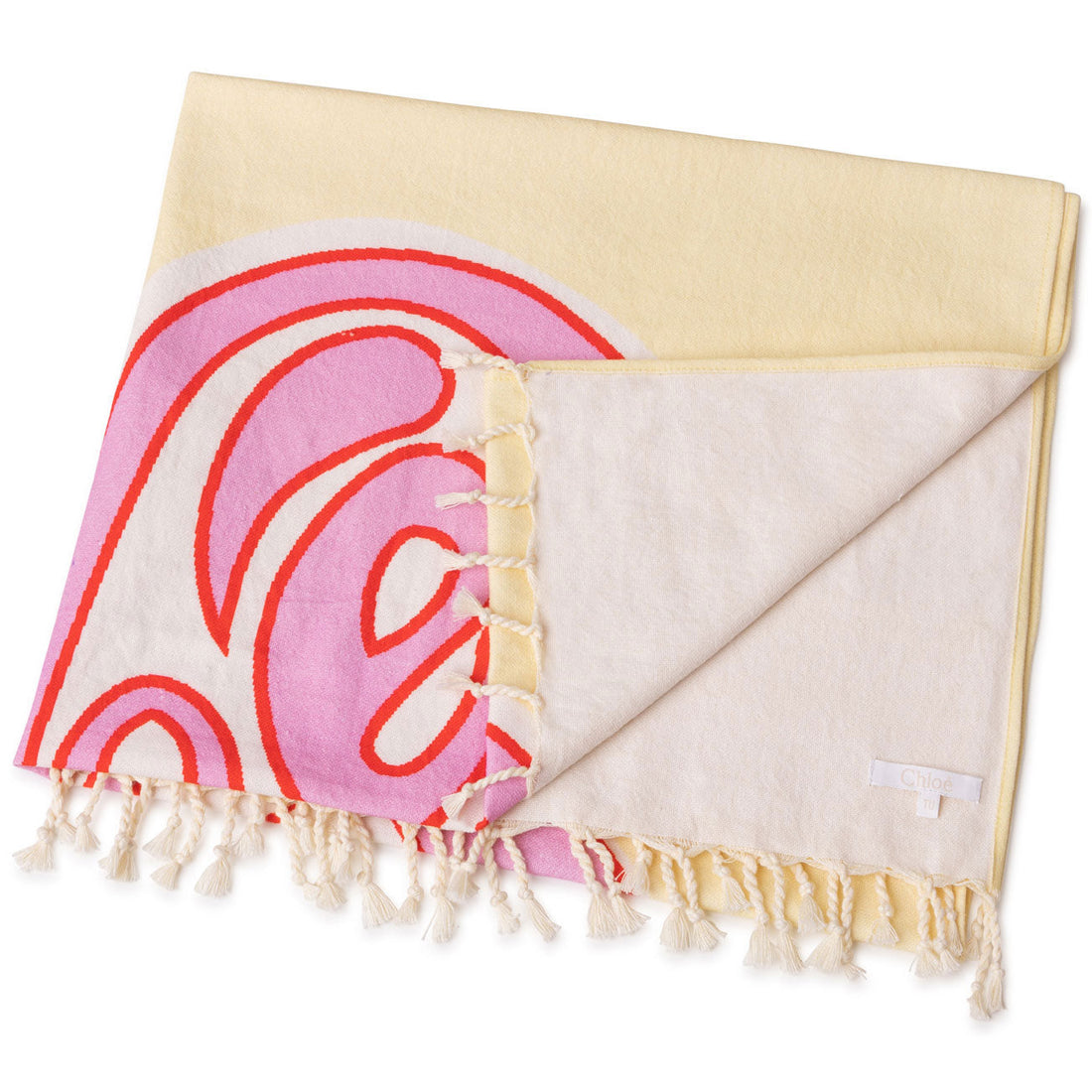 Chloe accessories OS Chloe Pale Yellow Heart Logo Towel