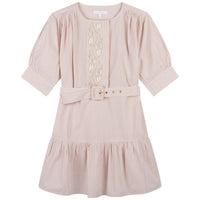 Chloe dresses Chloe Beige Striped Babydoll Dress