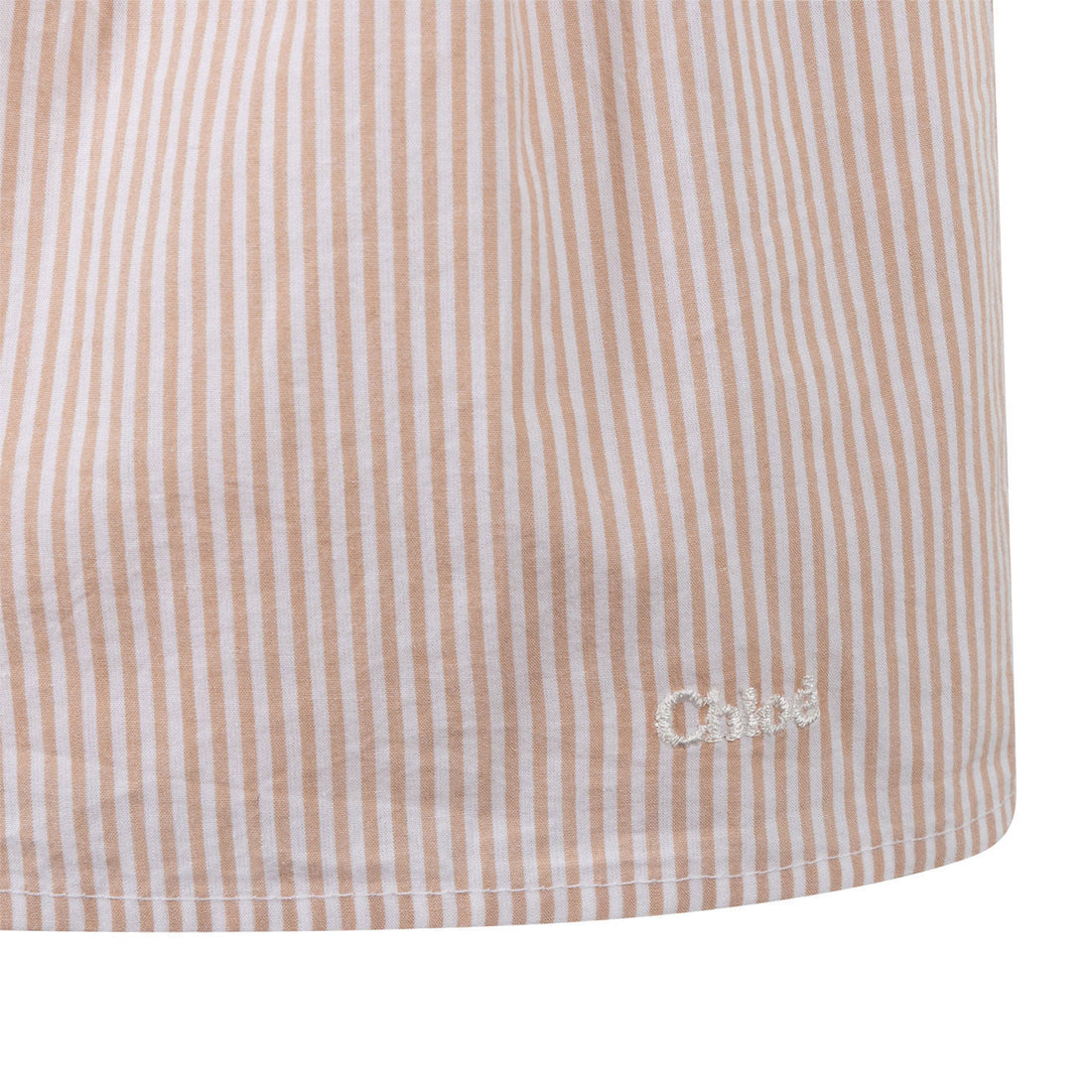 Chloe dresses Chloe Beige Striped Babydoll Dress
