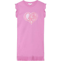 Chloe dresses Chloe Lilac Jersey Fringe Heart Logo Dress