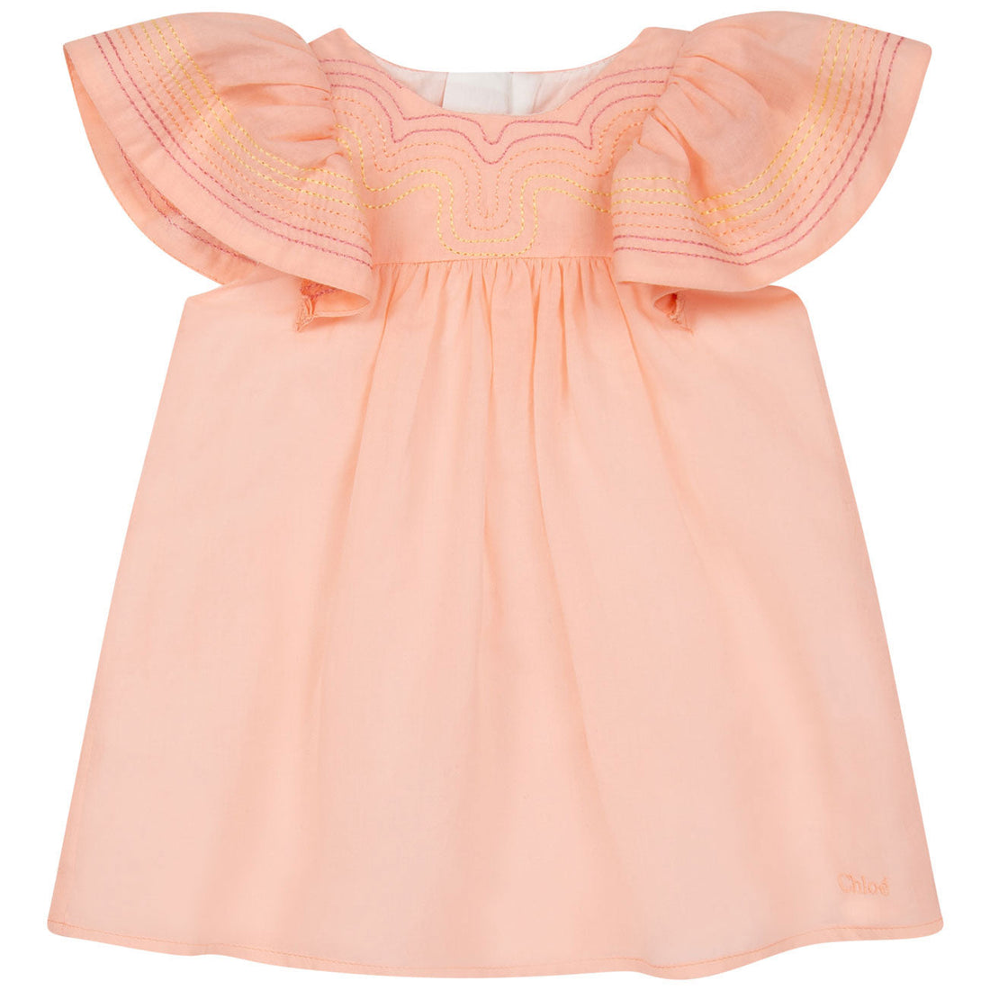 Chloe dresses Chloe Papaya Cotton Voile Baby Dress + Toy