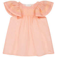 Chloe dresses Chloe Papaya Cotton Voile Baby Dress + Toy