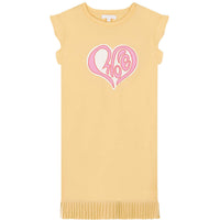 Chloe dresses Chloe Straw Jersey Fringe Heart Logo Dress