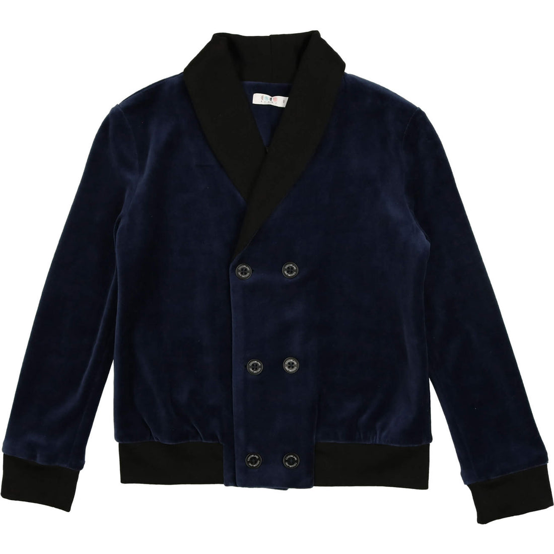 Coco Blanc Navy Velour Double Breasted Blazer