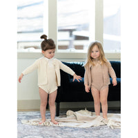 Coco Blanc bodysuits Coco Blanc Taupe Modal Peter Pan Onesie