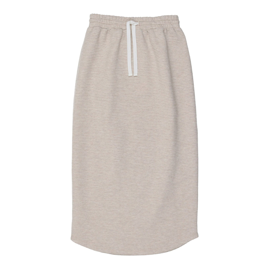 Coco Blanc bottoms Coco Blanc Flaxy Oat Ribbed Midi Skirt