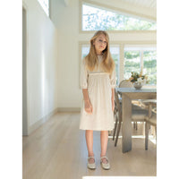 Coco Blanc dresses Coco Blanc Flaxy Oat Crochet Collar Dress