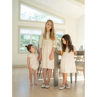 Coco Blanc dresses Coco Blanc Flaxy Oat Crochet Collar Dress