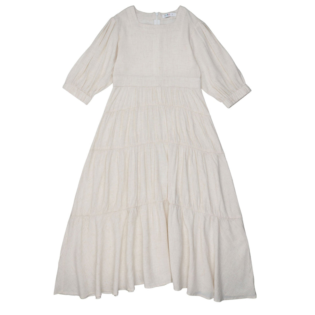 Coco Blanc dresses Coco Blanc Flaxy Oat Flowy Linen Dress