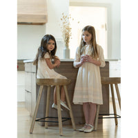 Coco Blanc dresses Coco Blanc Powdered Mauve Peter Pan Collar Dress