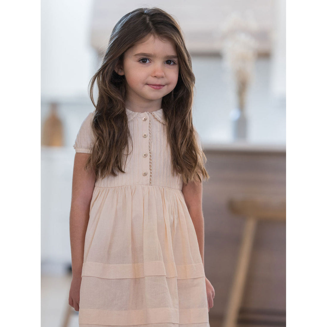 Coco Blanc dresses Coco Blanc Powdered Mauve Peter Pan Collar Dress