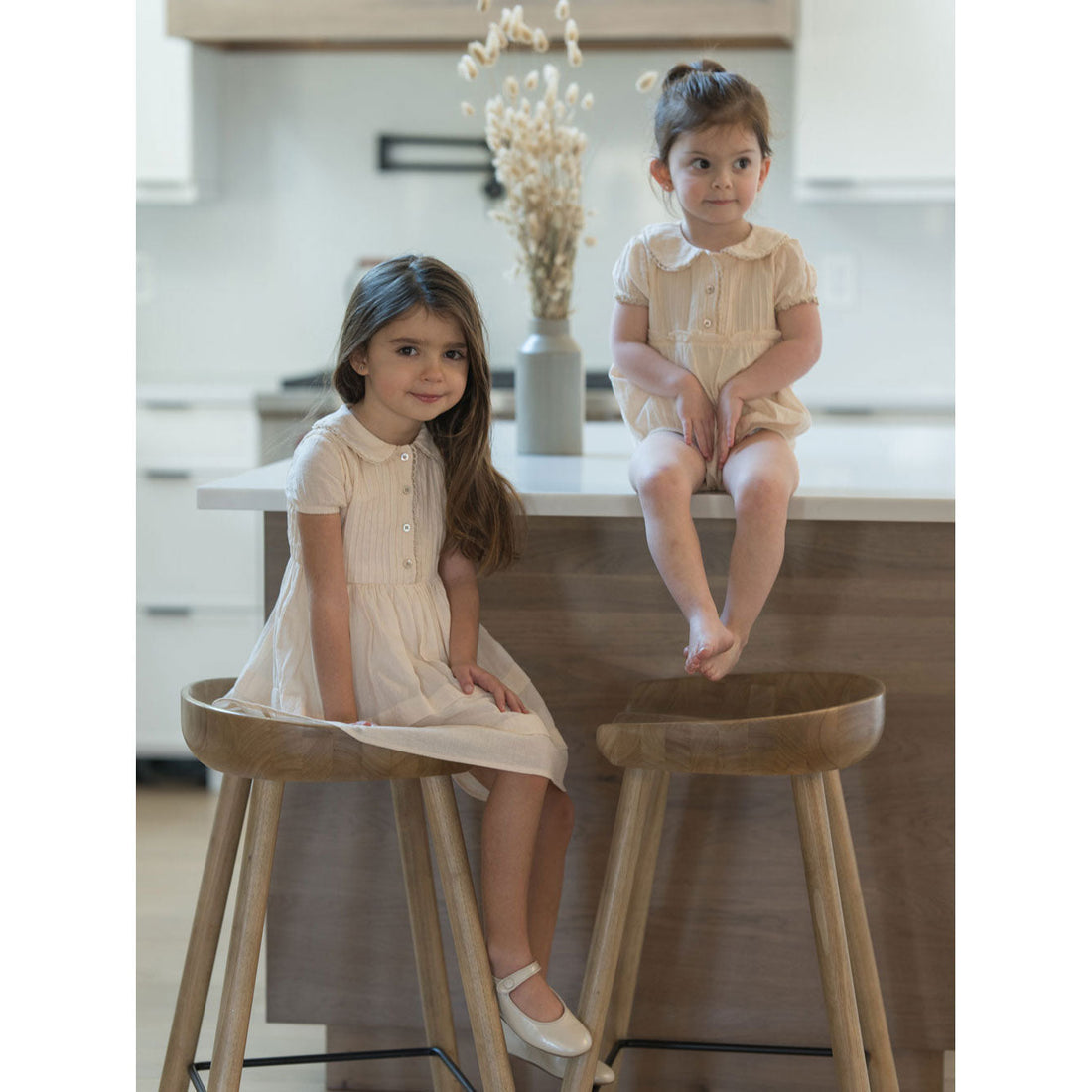 Coco Blanc dresses Coco Blanc Powdered Mauve Peter Pan Collar Dress
