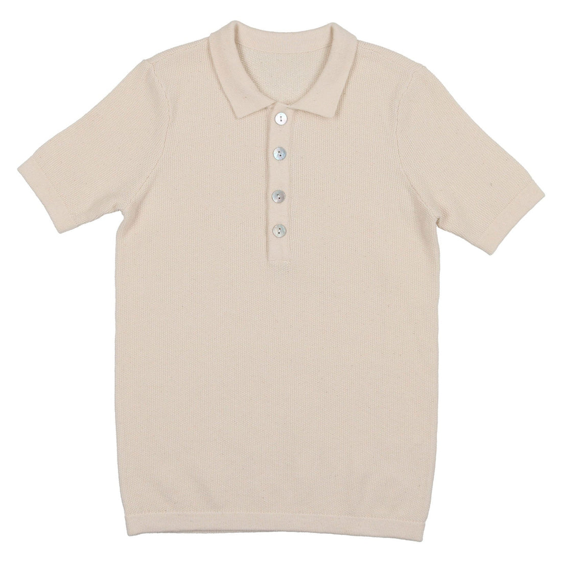 Coco Blanc knitwear Coco Blanc Antique White Knit Polo