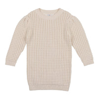 Coco Blanc knitwear Coco Blanc Antique White Pointelle 3/4 Sweater