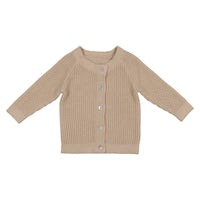 Coco Blanc knitwear Coco Blanc Taupe Baby Knit Cardigan