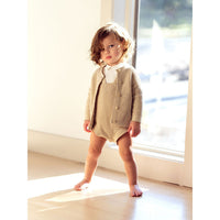 Coco Blanc knitwear Coco Blanc Taupe Baby Knit Cardigan