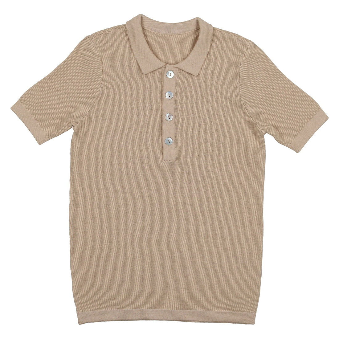 Coco Blanc knitwear Coco Blanc Taupe Knit Polo