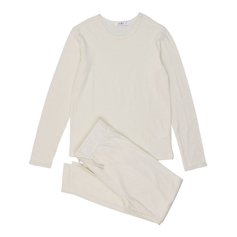 Coco Blanc pajamas Coco Blanc Antique White Pointelle Pajama