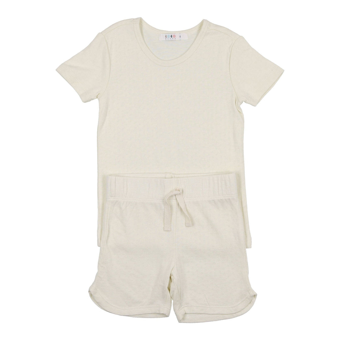 Coco Blanc pajamas Coco Blanc Antique White Pointelle Short Pajama