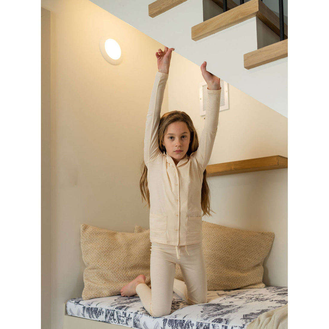 Coco Blanc pajamas Coco Blanc Powdered Mauve Grandpa Pajama